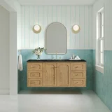 Laurent 60" Single Vanity, Light Natural Oak, w/ 3 CM Phantome Eclos Top