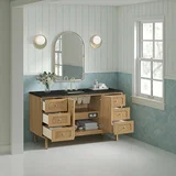 Laurent 60" Single Vanity, Light Natural Oak, w/ 3 CM Phantome Eclos Top