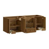 Laurent 72" Double Vanity, Honey Oak w/ 3 CM Parisien Bleu Silestone Top