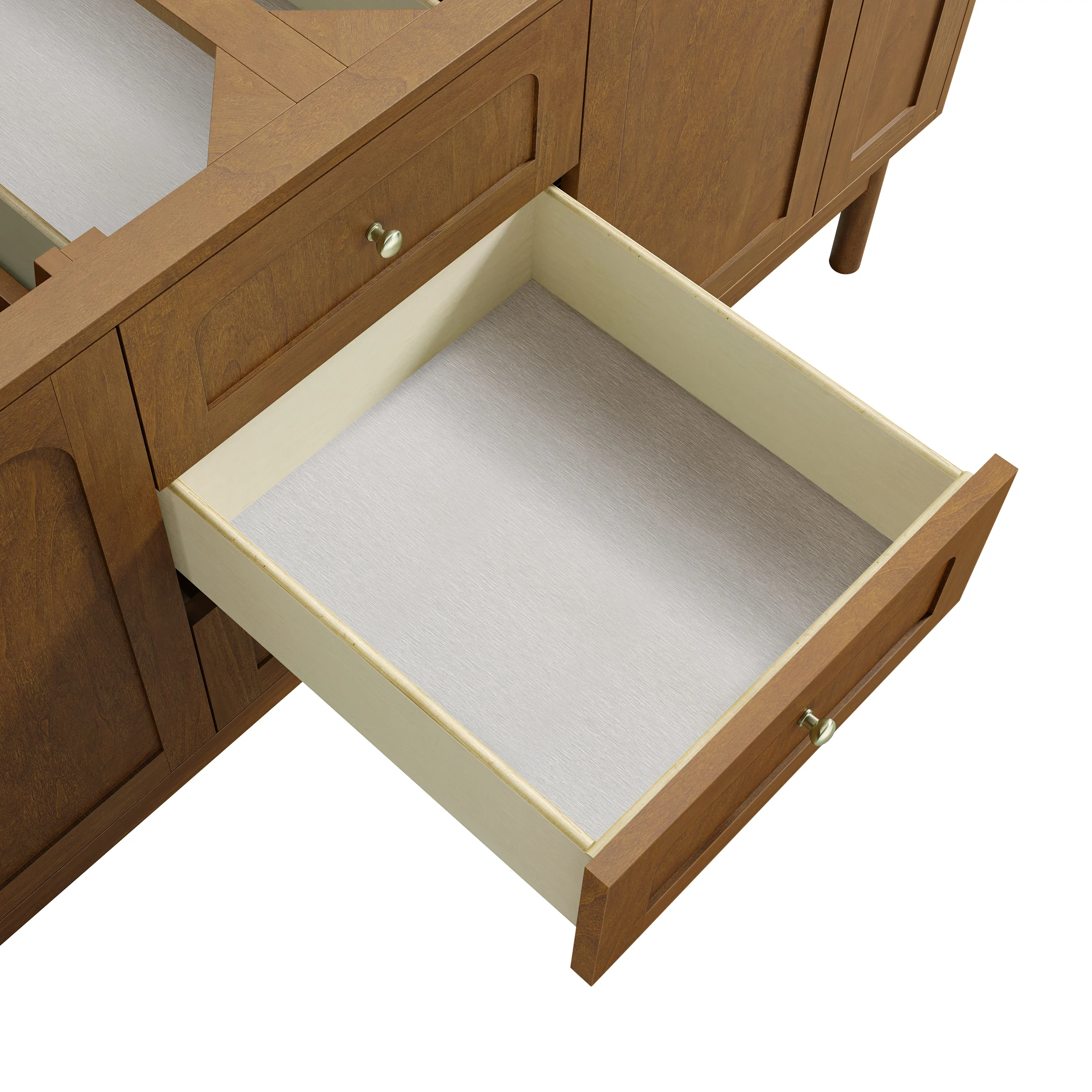 Laurent 72" Double Vanity, Honey Oak w/ 3 CM Siberian Silestone Top