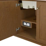 Laurent 72" Double Vanity, Honey Oak w/ 3 CM White Zeus Silestone Top