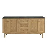 Laurent 72" Double Vanity, Light Natural Oak, w/ 3 CM Phantome Eclos Top