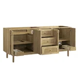 Laurent 72" Double Vanity Cabinet, Light Natural Oak