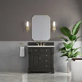 Brookfield 36" Single Vanity, Black Onyx w/ 3 CM Lime Delight Silestone Top