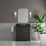 Brookfield 36" Single Vanity, Black Onyx, w/ 3 CM Phantome Eclos Top