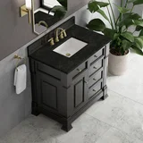 Brookfield 36" Single Vanity, Black Onyx, w/ 3 CM Phantome Eclos Top