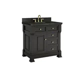 Brookfield 36" Single Vanity, Black Onyx, w/ 3 CM Phantome Eclos Top