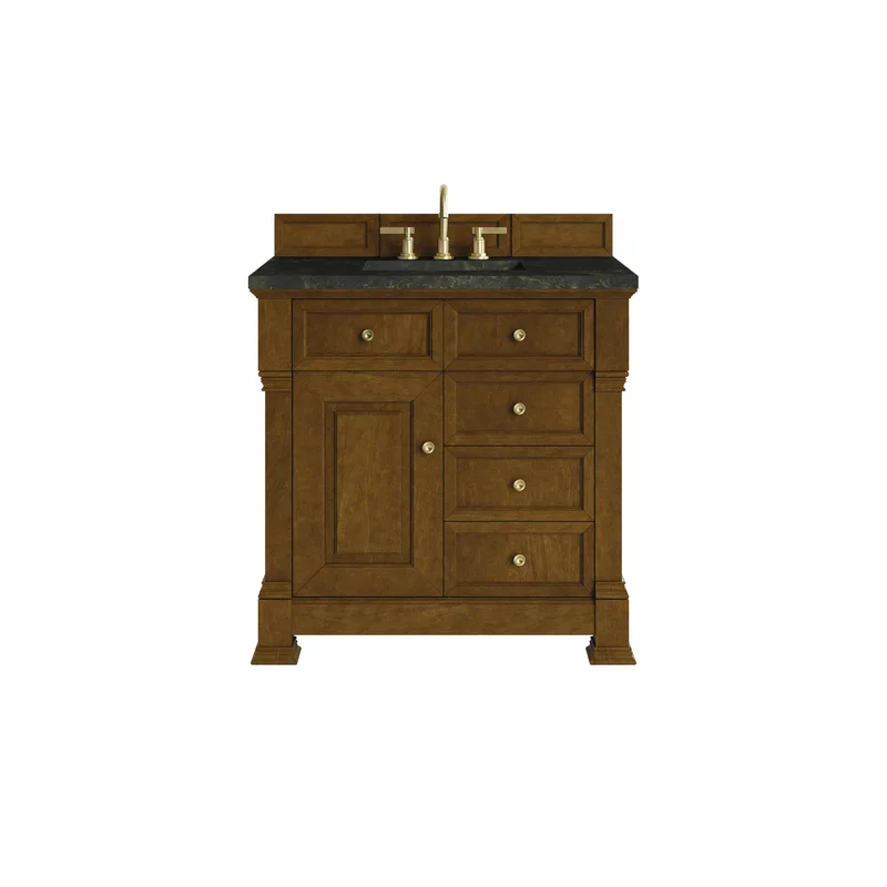 Brookfield 36" Single Vanity, Honey Oak, w/ 3 CM Phantome Eclos Top