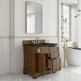 Brookfield 36" Single Vanity, Honey Oak, w/ 3 CM Phantome Eclos Top