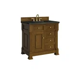Brookfield 36" Single Vanity, Honey Oak, w/ 3 CM Phantome Eclos Top
