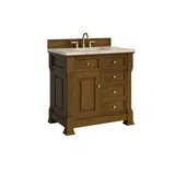 Brookfield 36" Single Vanity, Honey Oak, w/ 3 CM Tajnar Eclos Top