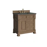Brookfield 36" Single Vanity, Pecan w/ 3 CM Parisien Bleu Silestone  Top