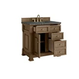 Brookfield 36" Single Vanity, Pecan w/ 3 CM Parisien Bleu Silestone  Top