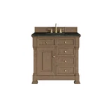 Brookfield 36" Single Vanity, Pecan, w/ 3 CM Phantome Eclos Top