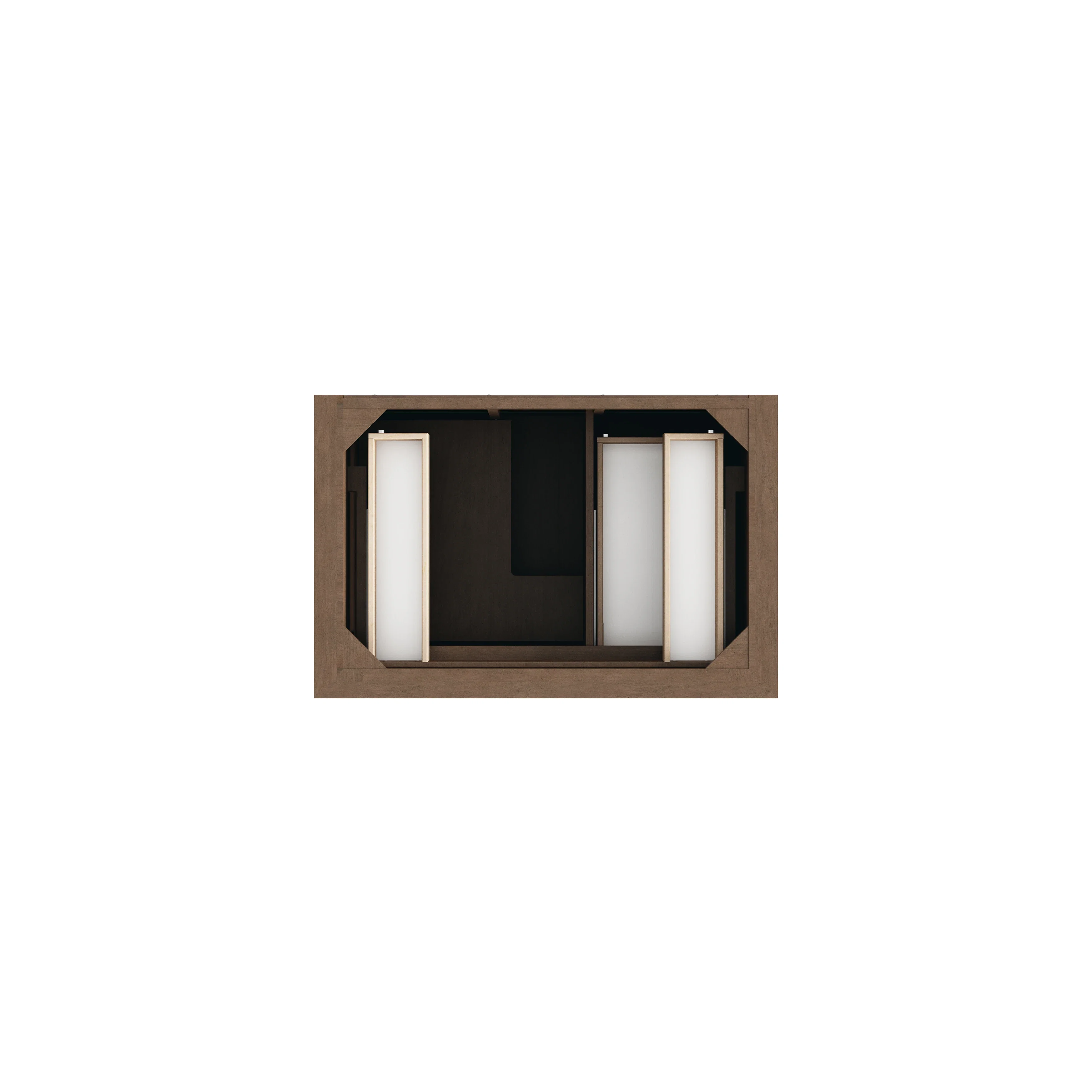 Brookfield 36" Single Vanity, Pecan, w/ 3 CM Phantome Eclos Top