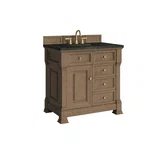 Brookfield 36" Single Vanity, Pecan, w/ 3 CM Phantome Eclos Top