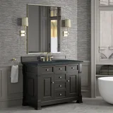 Brookfield 48" Single Vanity, Black Onyx w/3 CM Charcoal Soapstone Silestone Top