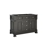 Brookfield 48" Single Vanity, Black Onyx w/ 3 CM Eternal Jasmine Pearl Silestone Top