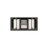 Brookfield 48" Single Vanity, Black Onyx w/ 3 CM Eternal Jasmine Pearl Silestone Top