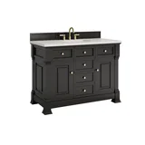 Brookfield 48" Single Vanity, Black Onyx w/ 3 CM Lime Delight Silestone Top