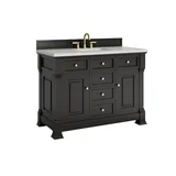Brookfield 48" Single Vanity, Black Onyx w/ 3 CM Lime Delight Silestone Top