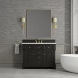 Brookfield 48" Single Vanity, Black Onyx w/ 3 CM Lime Delight Silestone Top