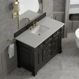 Brookfield 48" Single Vanity, Black Onyx w/ 3 CM Lime Delight Silestone Top