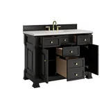 Brookfield 48" Single Vanity, Black Onyx w/ 3 CM Lime Delight Silestone Top
