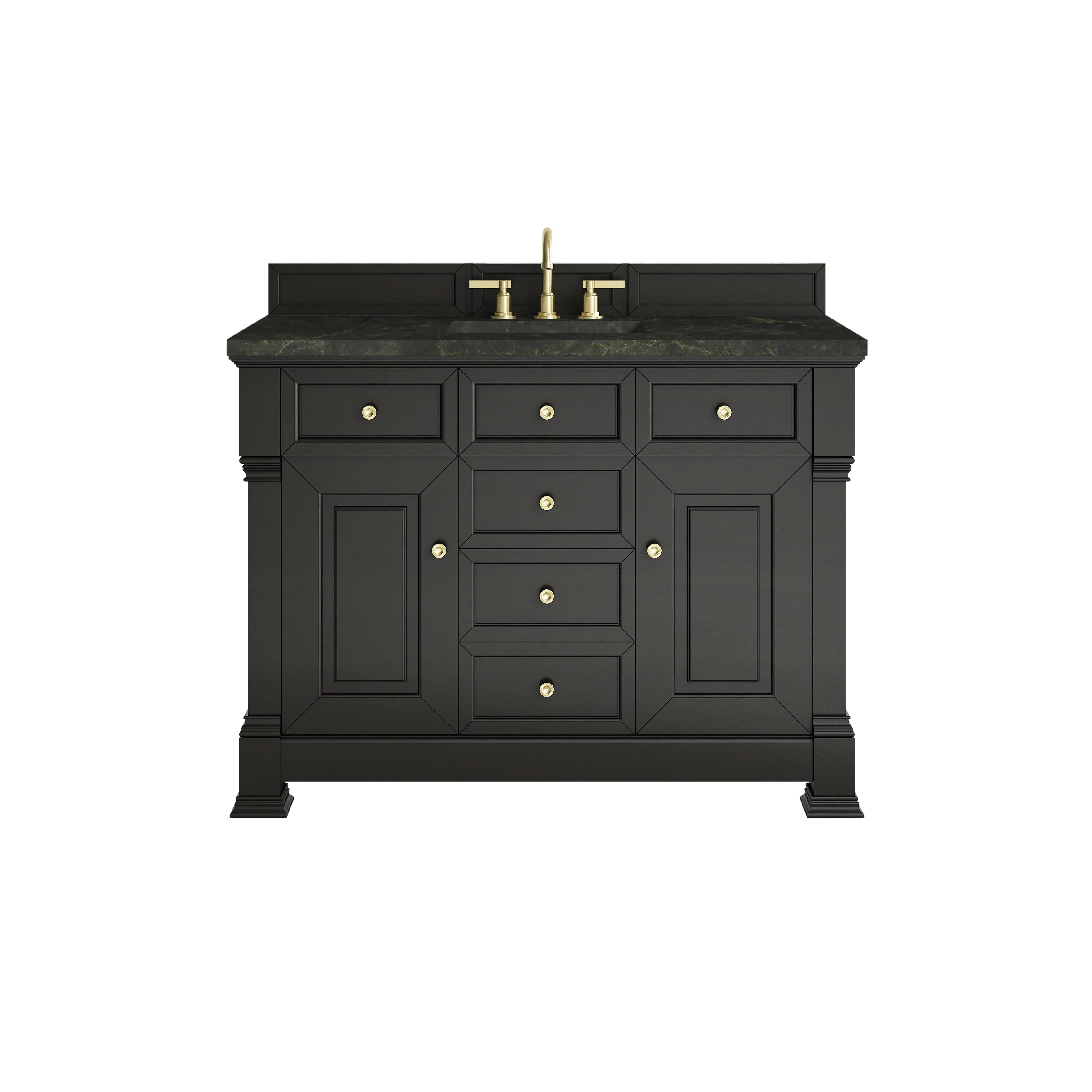 Brookfield 48" Single Vanity, Black Onyx, w/ 3 CM Phantome Eclos Top