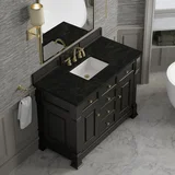 Brookfield 48" Single Vanity, Black Onyx, w/ 3 CM Phantome Eclos Top