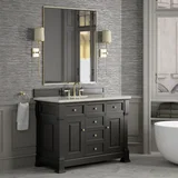 Brookfield 48" Single Vanity, Black Onyx, w/ 3 CM Siberian Silestone Top