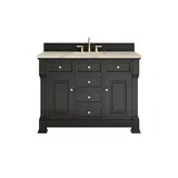 Brookfield 48" Single Vanity, Black Onyx, w/ 3 CM Tajnar Eclos Top