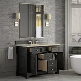 Brookfield 48" Single Vanity, Black Onyx, w/ 3 CM Tajnar Eclos Top