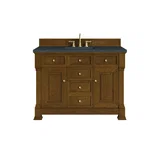 Brookfield 48" Single Vanity, Honey Oak w/ 3 CM Charcoal Soapstone Silestone Top
