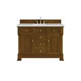 Brookfield 48" Single Vanity, Honey Oak w/ 3 CM Ethereal Noctis Silestone Top