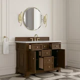 Brookfield 48" Single Vanity, Honey Oak w/ 3 CM Ethereal Noctis Silestone Top