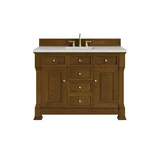 Brookfield 48" Single Vanity, Honey Oak w/ 3 CM Lime Delight Silestone Top