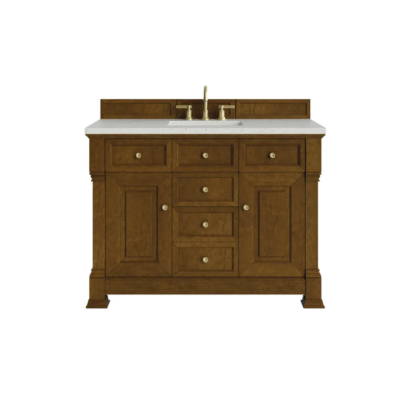 Brookfield 48" Single Vanity, Honey Oak w/ 3 CM Lime Delight Silestone Top