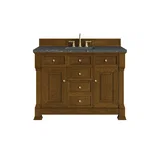 Brookfield 48" Single Vanity, Honey Oak w/ 3 CM Parisien Bleu Silestone Top