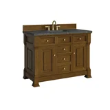 Brookfield 48" Single Vanity, Honey Oak w/ 3 CM Parisien Bleu Silestone Top