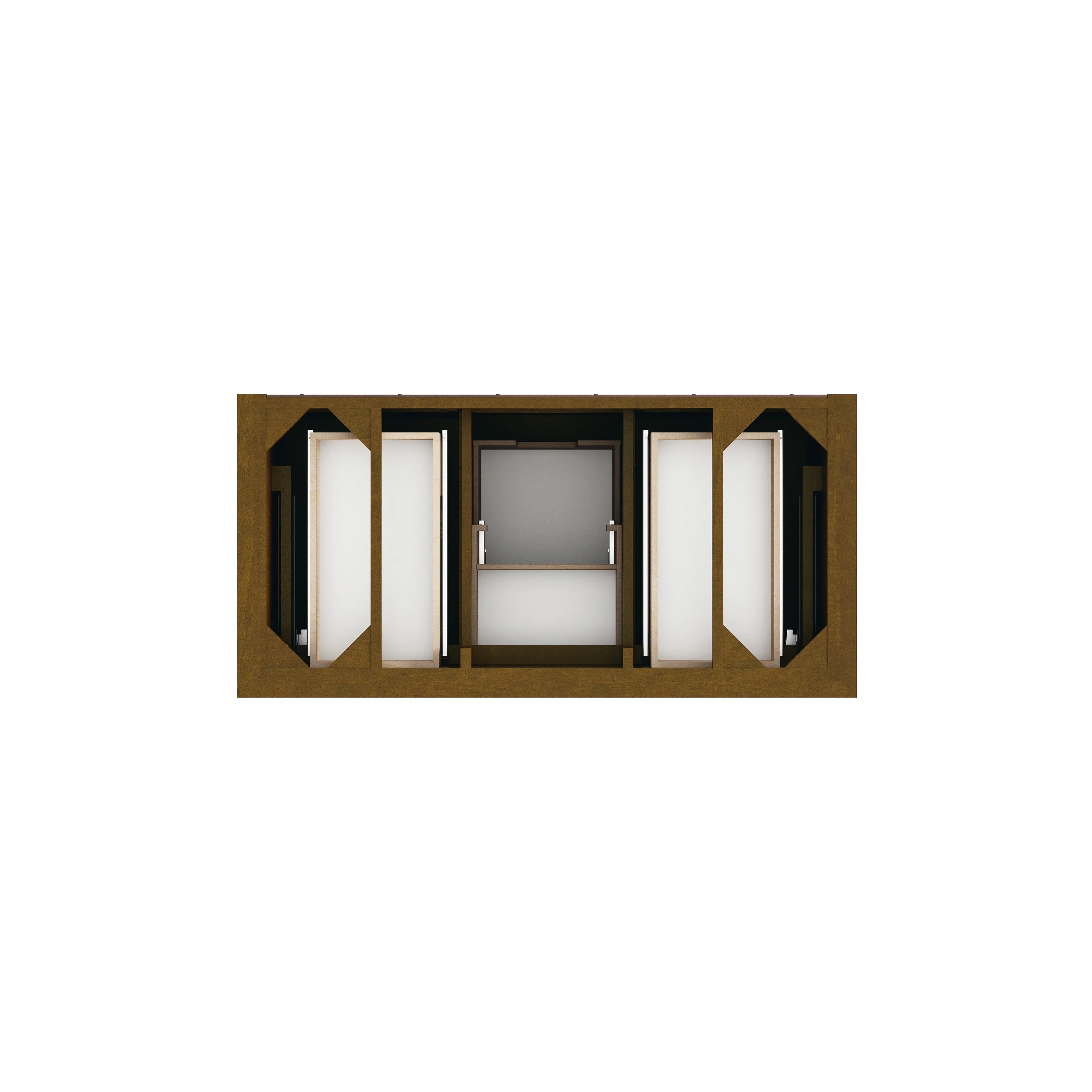 Brookfield 48" Single Vanity, Honey Oak w/ 3 CM Parisien Bleu Silestone Top