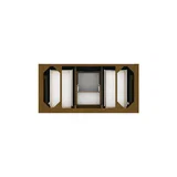 Brookfield 48" Single Vanity, Honey Oak w/ 3 CM Parisien Bleu Silestone Top
