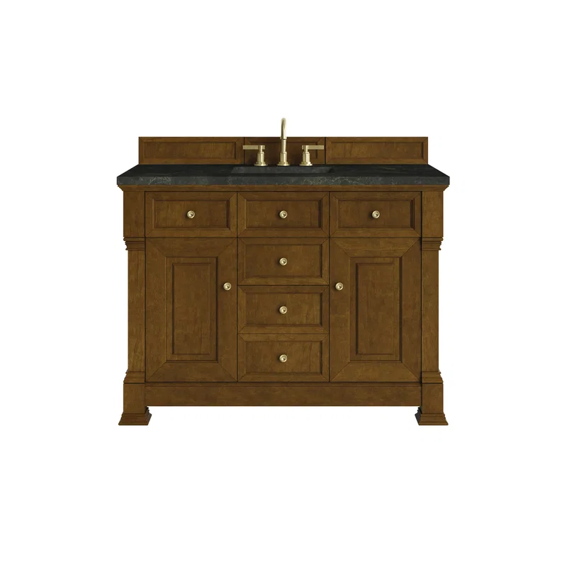 Brookfield 48" Single Vanity, Honey Oak, w/ 3 CM Phantome Eclos Top