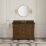 Brookfield 48" Single Vanity, Honey Oak, w/ 3 CM Phantome Eclos Top