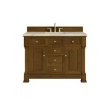 Brookfield 48" Single Vanity, Honey Oak, w/ 3 CM Tajnar Eclos Top