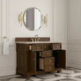 Brookfield 48" Single Vanity, Honey Oak, w/ 3 CM Tajnar Eclos Top