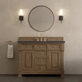 Brookfield 48" Single Vanity, Pecan w/3 CM Charcoal Soapstone Silestone Top