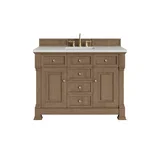 Brookfield 48" Single Vanity, Pecan, w/ 3 CM Lime Delight Silestone Top