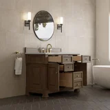 Brookfield 48" Single Vanity, Pecan, w/ 3 CM Lime Delight Silestone Top