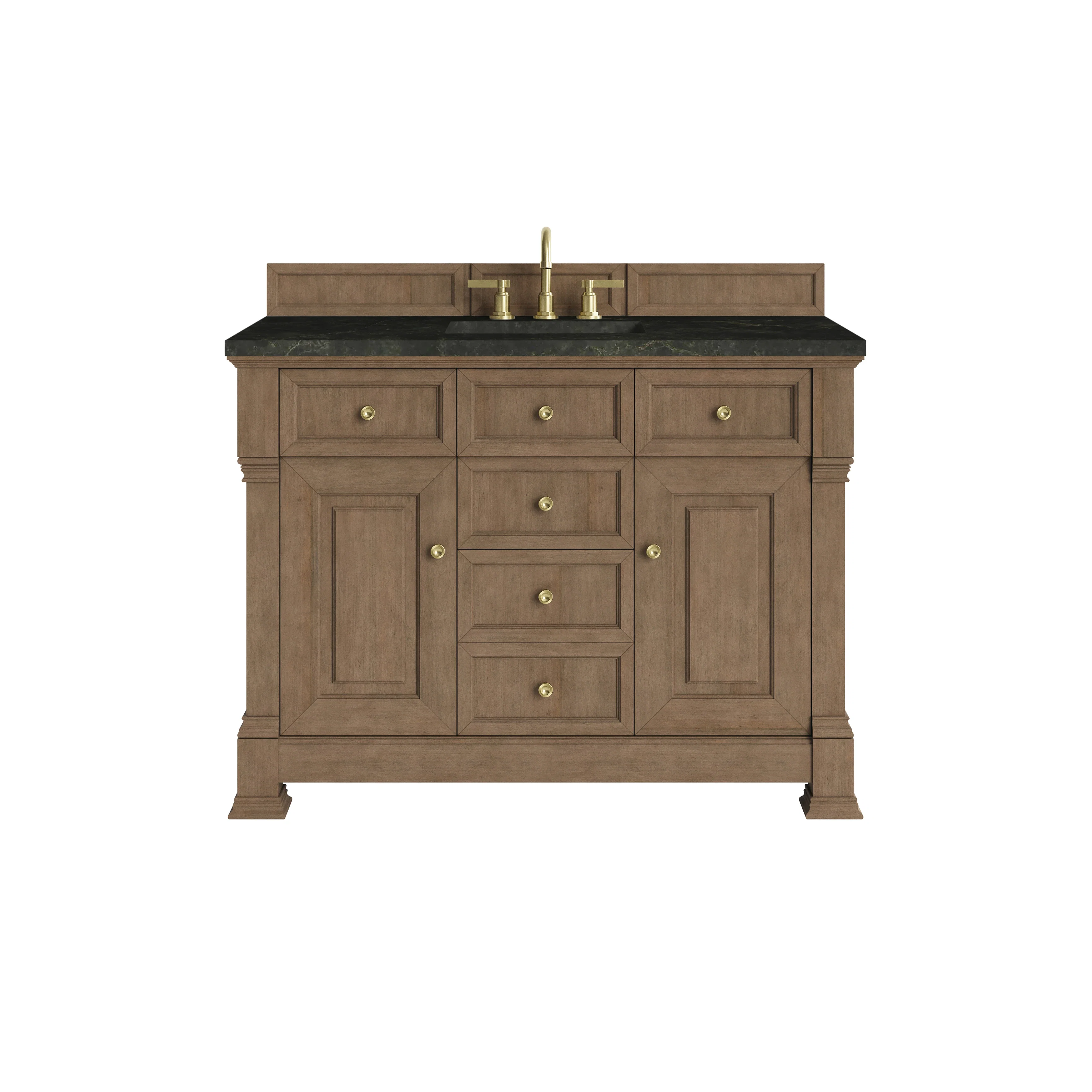 Brookfield 48" Single Vanity, Pecan, w/ 3 CM Phantome Eclos Top